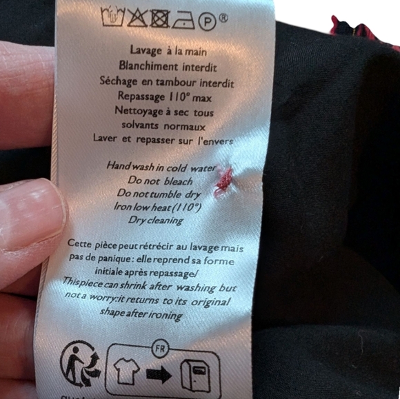 Sézane Armonie Dress Floral Faux Wrap Midi Red Pink Black Feminine Women's 38 - Picture 15 of 15